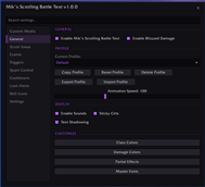 New Interface (with export/import profile)