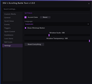 Settings in the new Interface