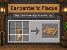 Carpenter Plaque Crafting