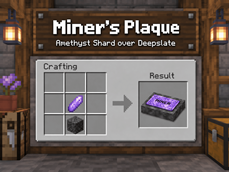 Miner Plaque Crafting