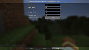 Config screen