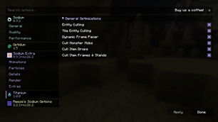 config menu