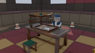 The Tavla table in the coffee house, beside the Okey tables