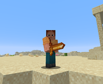 Player holding a ancient gold sword