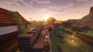 Walking the wall at sunset