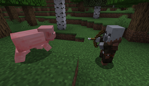 A Provoker Servant hunting a Pig.