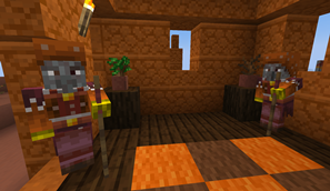 2 Firecaller Servants within a Firecaller Hut.