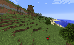 Coast with cliffs and savanna plateau