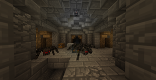 Runic Dungeon with Creepy Spiders