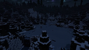 Elevated Frozen Lake/River
