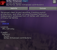 Mod Menu Information