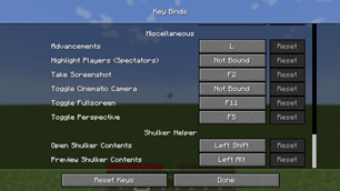 Keybind Settings