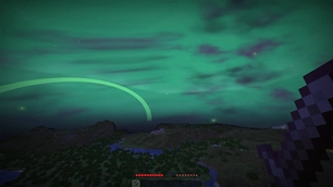 Aurora and panoramic sky