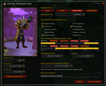 Adventure Plates Edit Screen