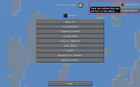 Dialog screen
