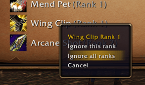 Ignore Rank(s)
