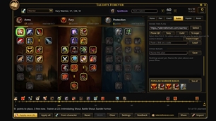 Builds: the same link the site makes. Select, then Ctrl+C. Party and Guild send it
