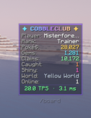 CobbleClub - Custom Stats Board