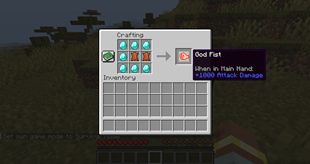 Crafting recipe for the Ultimate Fist