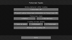 v2.0.0 // Options menu on MC 1.16.5 and a texture pack