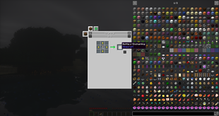 Inventory screen showing custom recipe
