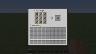 Put tipped arrows in the crafting table