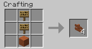 Signpost crafting - acacia - old