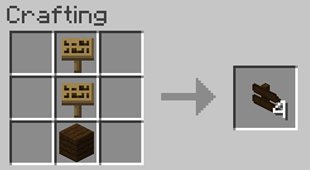 Signpost crafting - dark oak - old