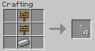 Signpost crafting - iron