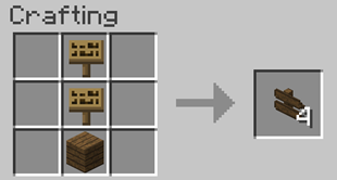 Signpost crafting - spruce - old