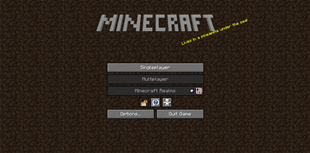 Minecraft Main Menu Screenshot