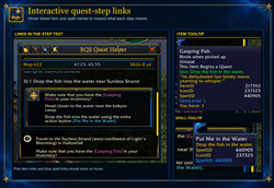 Interactive quest-step links