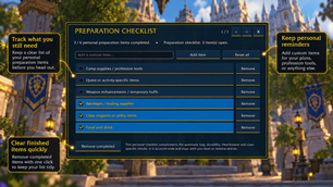 Vorbereitungs-Checkliste im Fantasy-MMO-UI.png