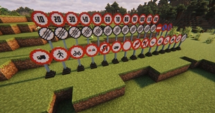 Red round/prohibition road signs
