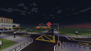 Horizontal Traffic Sign with Countdown