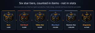 Six star tiers