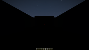 Red crosshair in night sky