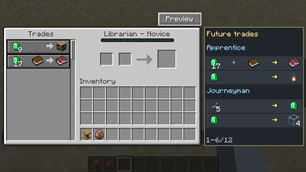 Trade preview rendering next to vanilla gui