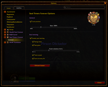 Options menu
