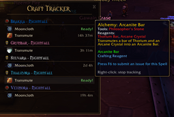 Full recipe details, right in the list