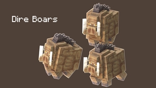 Some Dire Boars... stampeding? idk
