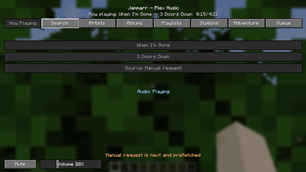 Plex music in Minecraft