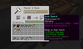 Initial mending on item