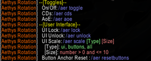AethysRotation Commands