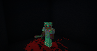 Blood on armour and held equipment