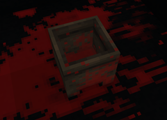 Blood on the inner and outer faces of a cauldron