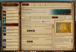 Quests: rewards you can hover and compare, plus the quest tracker