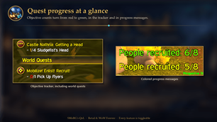Quest progress at a glance