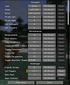 Key Bind Menu