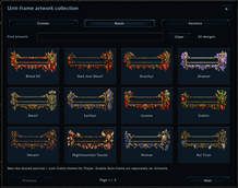 Frostforge Unitframe Artwork Collection Page